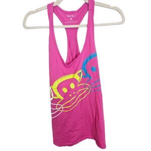 Paul Frank Racerback Tank Top Women M Pink Scoop Neck Tank Top Sleeveless Tank